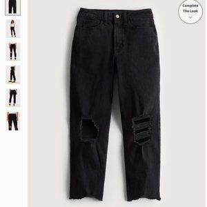 NWT - Ultra High-Rise Ripped Black Vintage Ankle Straight Jeans - Size 9L